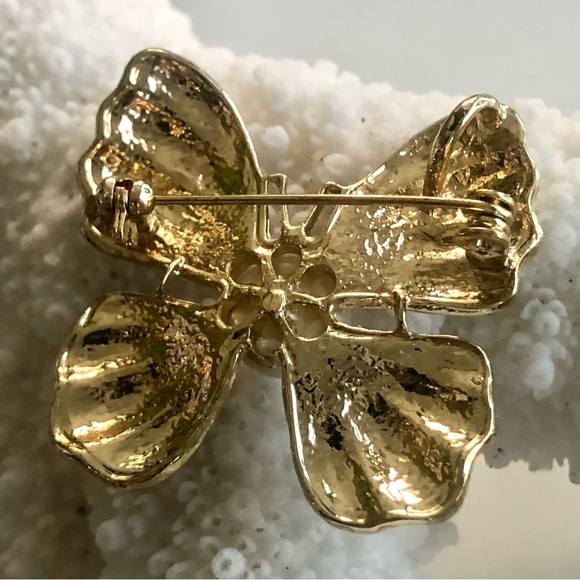 NEW! Shimmer Green Butterfly Brooch/Pin - Picture 3 of 5